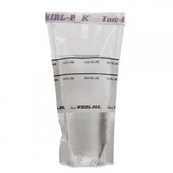 BOLSA NASCO WHIRL-PAK 100ML -STAND UP COM TIOSSULFATO DE SÓDIO E TARJA DE IDENTIFICAÇÃO-B01402WA
