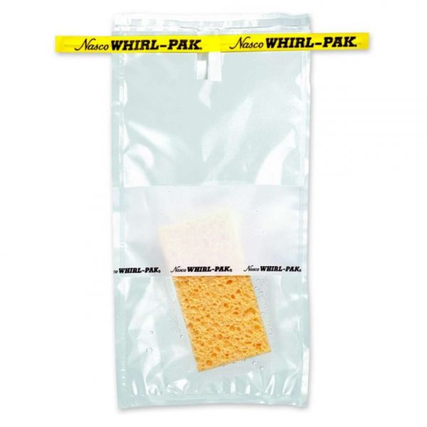 BOLSA NASCO WHIRL-PAK 532 ML -COM ESPONJA SPECI-SPONG HIDRATADA E TARJA DE IDENTIFICAÇÃO- B01422WA