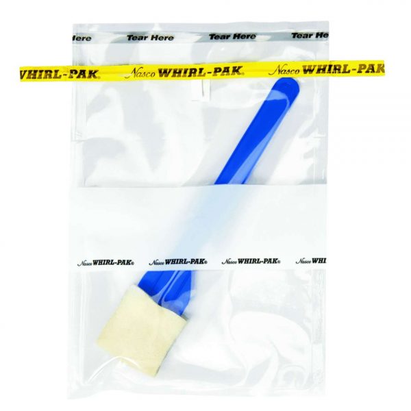 BOLSA NASCO WHIRL-PAK 710 ML -COM ESPONJA POLYPROBE HIDRATADA COM HASTE E TARJA DE IDENTIFICAÇÃO- B01592WA